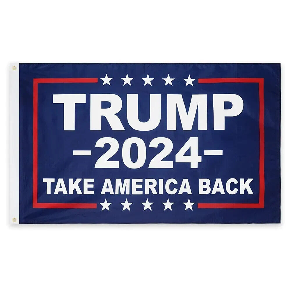 3x5FT Donald Trump 2024 Take America Back BLACK Flag Republican MAGA 100D