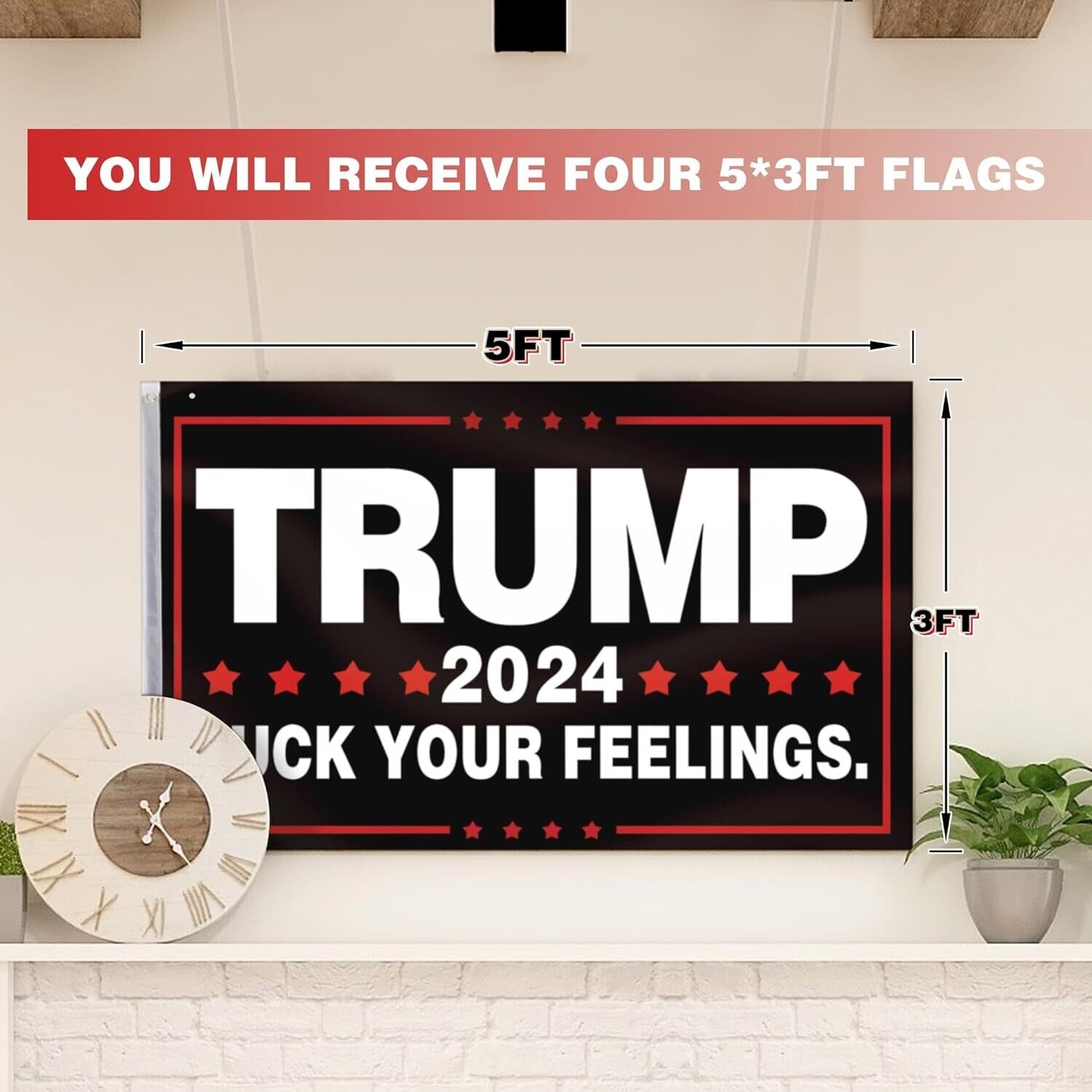 3' x 5' Trump 2024 President Flag Take Save America Back Donald MAGA Republican