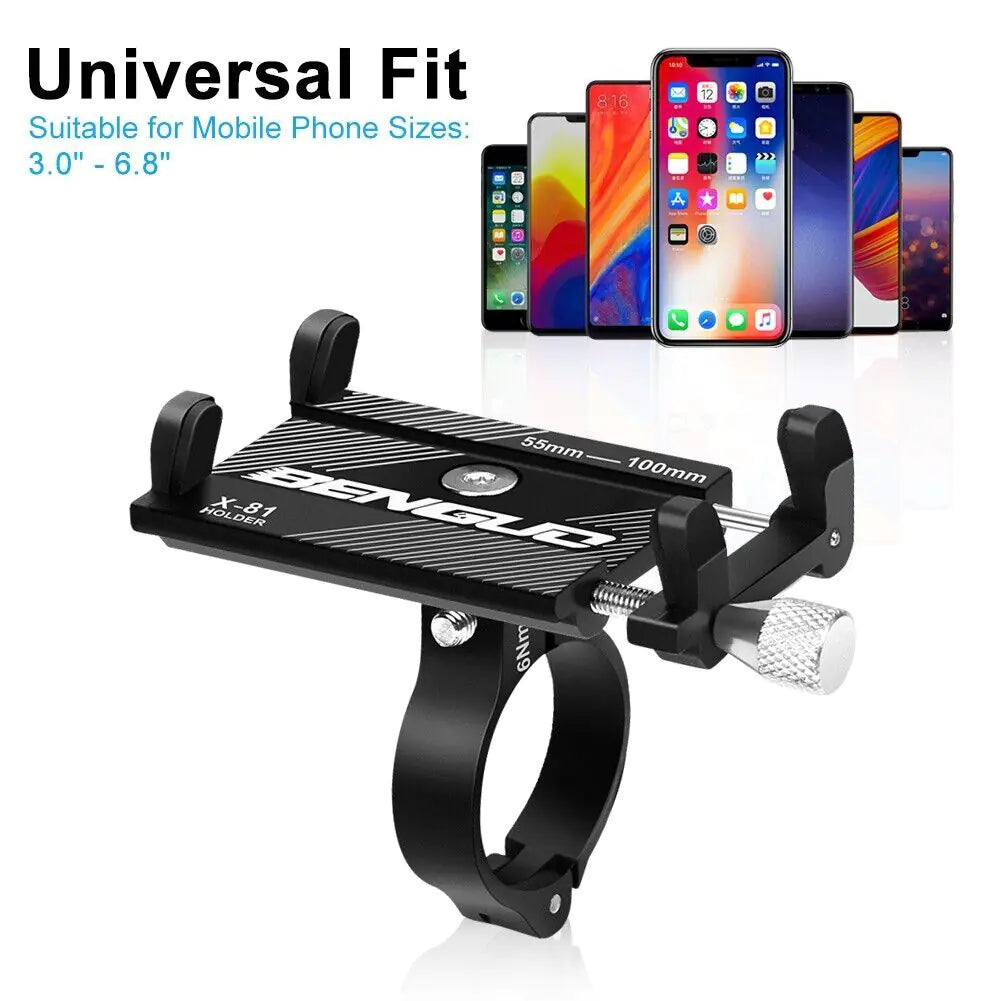 Aluminum Motorcycle Bike Bicycle Holder Mount Handlebar For Cell Phone GPS US